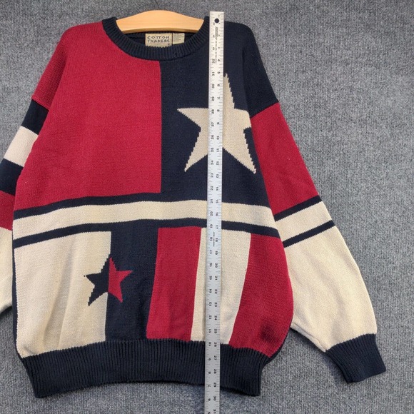 Cotton Traders Men's Pullover Patriotic Sweater Multicolor XL Crew Neck - Picture 11 of 13